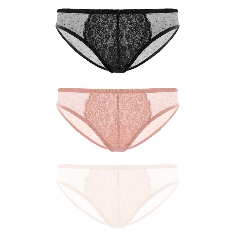 HSIA Mystery Soft Lace Mesh Panties Set (3-Pack)