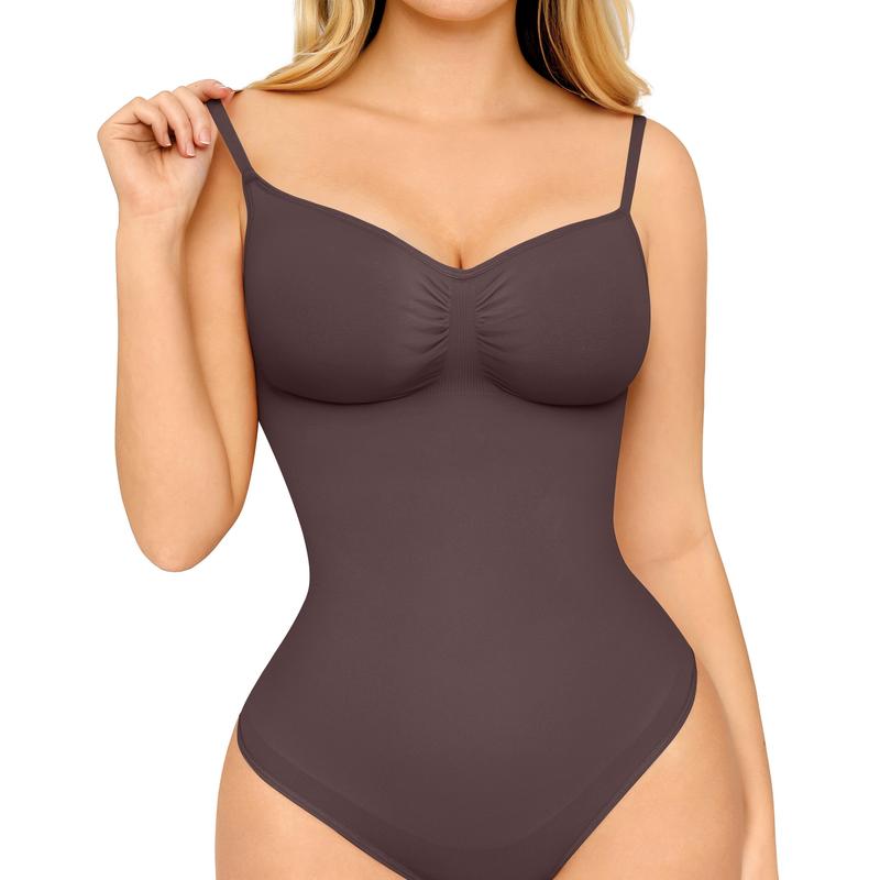 FeelinGirl Seamless Covered Bust Jumpsuit Thong Bodysuit Fit Womenswear Comfort Shapewear 6 Breathable Hip