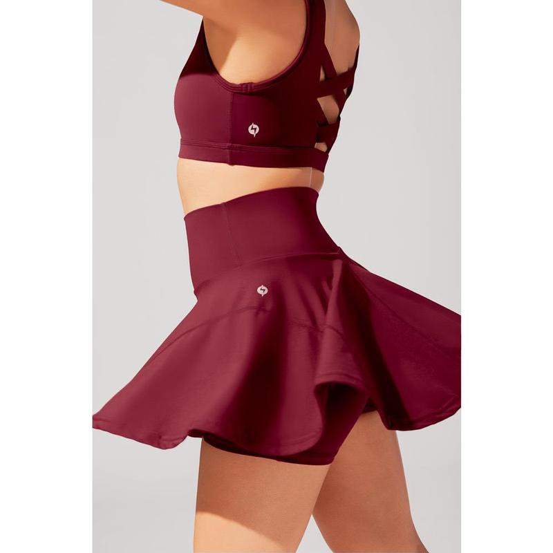 Twirl Skort - Crimson