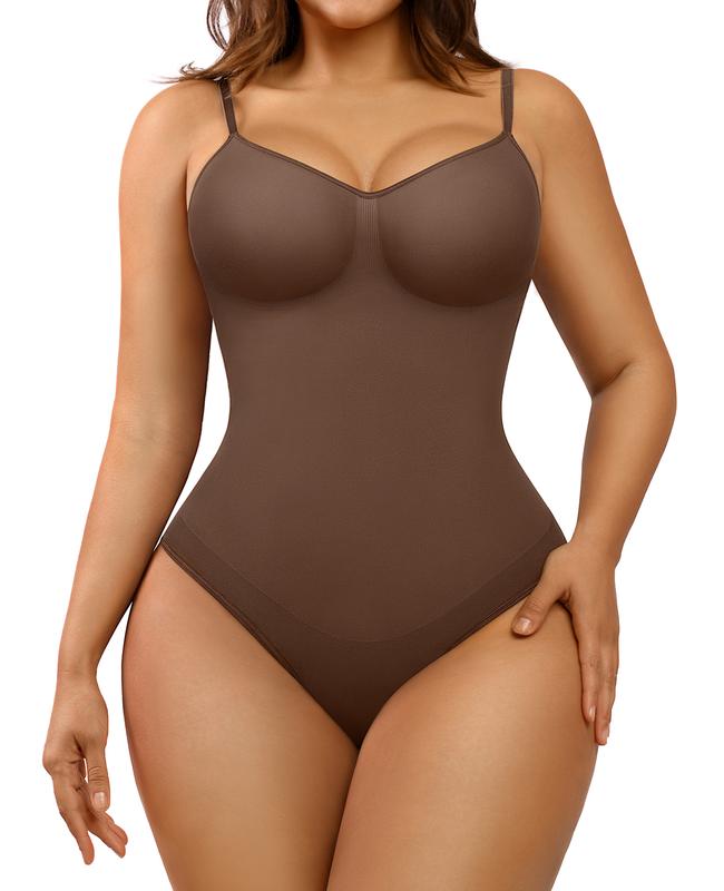 FeelinGirl Seamless Covered Bust Jumpsuit Thong Bodysuit Fit Womenswear Comfort Shapewear 6 Breathable Hip