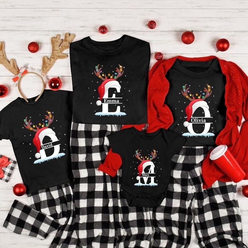 Matching Family Christmas Shirts, Custom Name Christmas Shirts, Custom Family Shirts, Personalized Christmas Gift, Family Shirts, Merry Xmas Gift