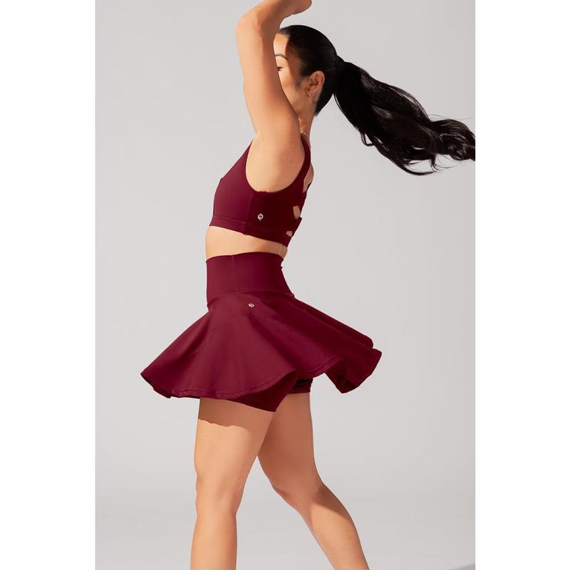 Twirl Skort - Crimson