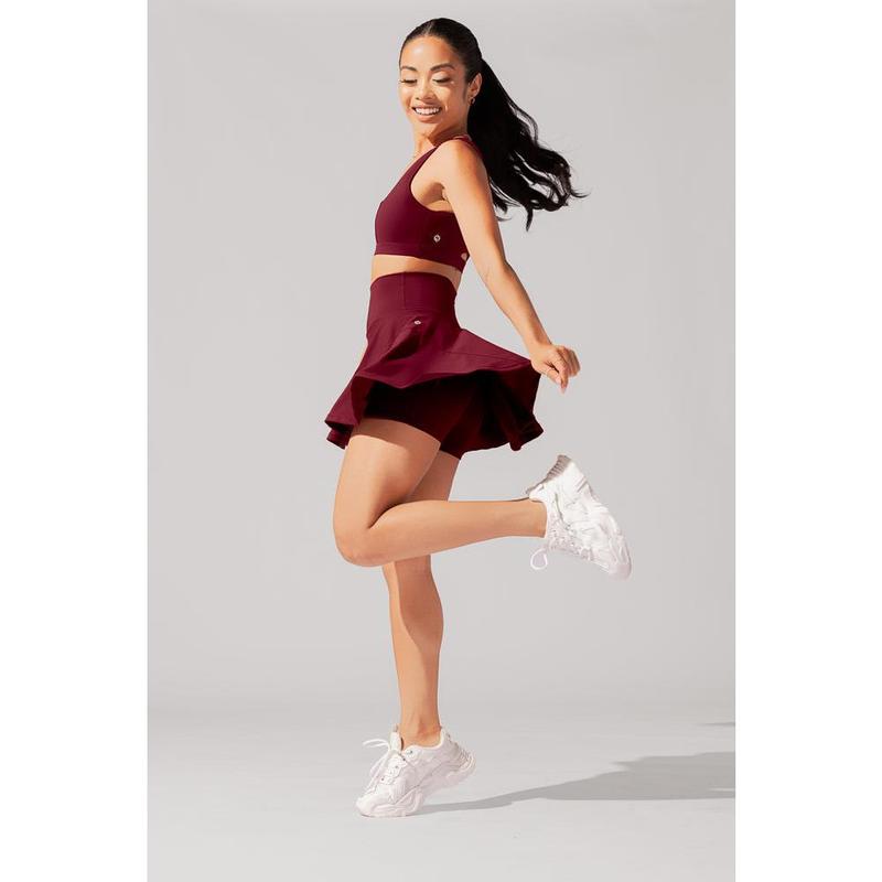 Twirl Skort - Crimson