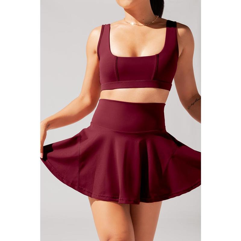 Twirl Skort - Crimson