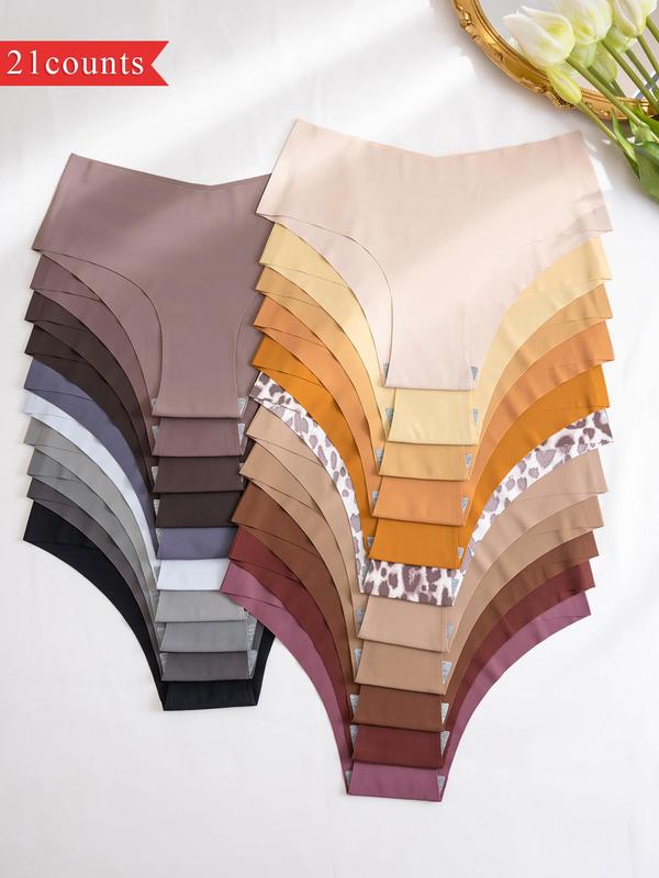 Lgbtq+ Women's Solid Color Drop Waist Thong, Fall Outfits, Soft Comfortable Seamless Panties for Daily Wear, Fall Outfits, Back To School Outfits, Period Underwear, Underwear for All Seasons