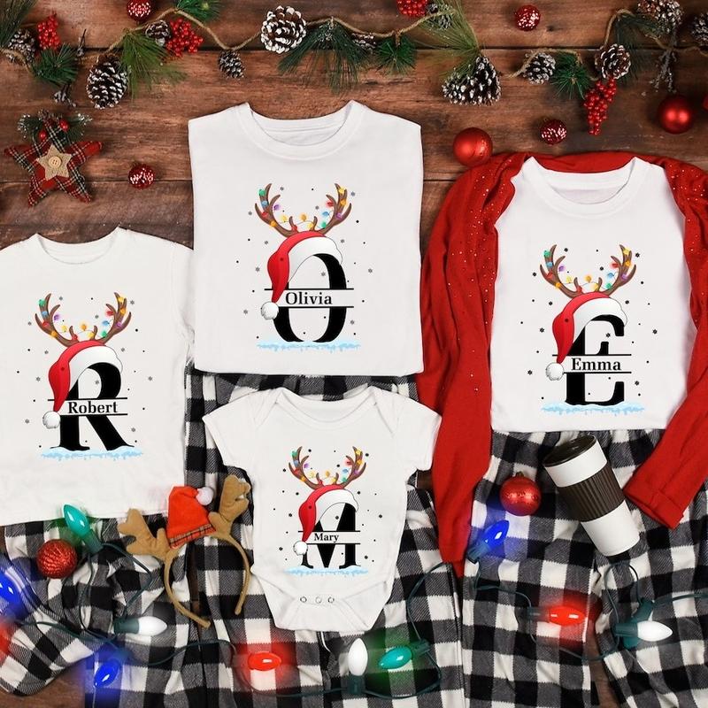 Matching Family Christmas Shirts, Custom Name Christmas Shirts, Custom Family Shirts, Personalized Christmas Gift, Family Shirts, Merry Xmas Gift