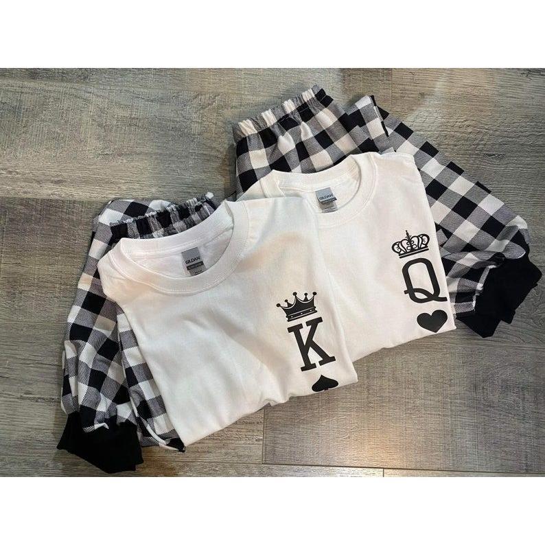 Couple T-shirt King OR Queen Only T-shirt | Couples T-SHirt | Matching S-Shirt | Loungewear Christmas Gifts.