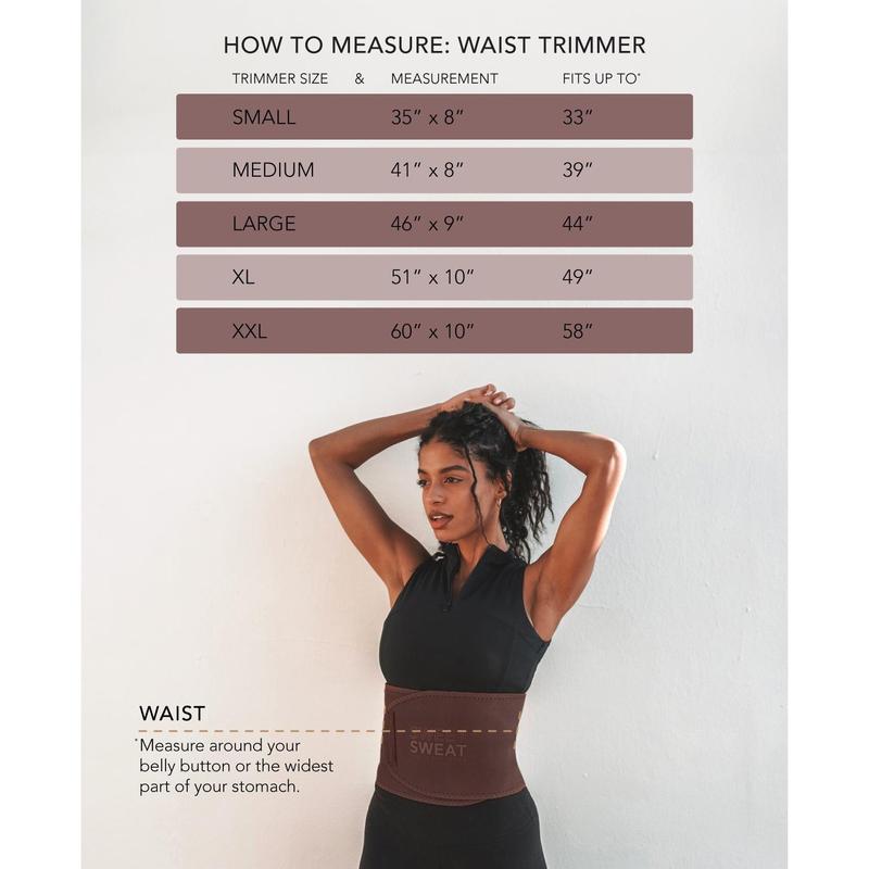 Sweet Sweat Toned Ab Trainer for Women and Men | Premium Waist Trainer Belt to 'Tone' your Stomach Area (Terra, Large)