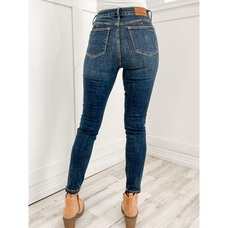 Judy Blue CRY PRETTY Mid-Rise Tummy Control Skinny Jeans