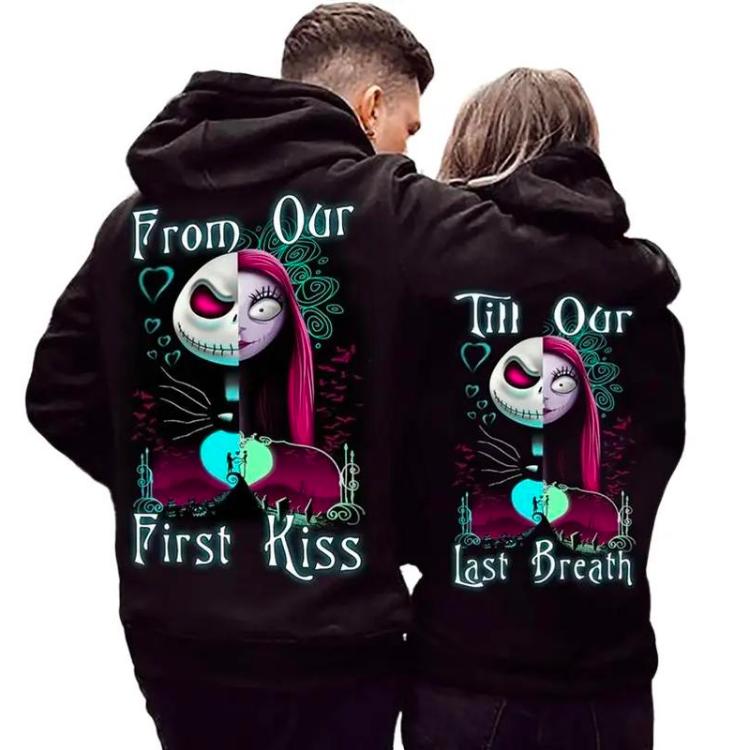 Jack and Sally Couple Hoodie, Jack Sally Couple Halloween Shirt, Matching Outfits, Jack Shirt, Sally Shirt, Unisex Lovers Gift Shirt For Men, For Women