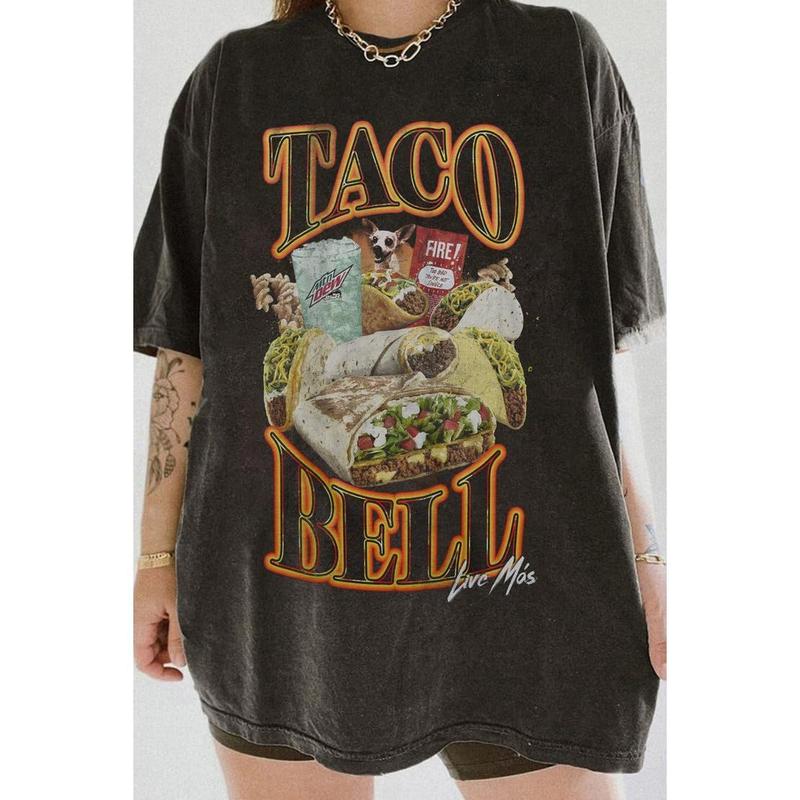 Taco Bell 90's Bootleg Tee For Women, man