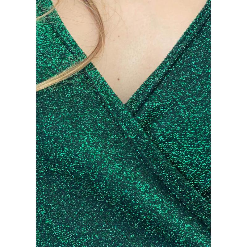 Glitz and Glam Long Sleeve Bodycon Dress in Green club dress cocktail party