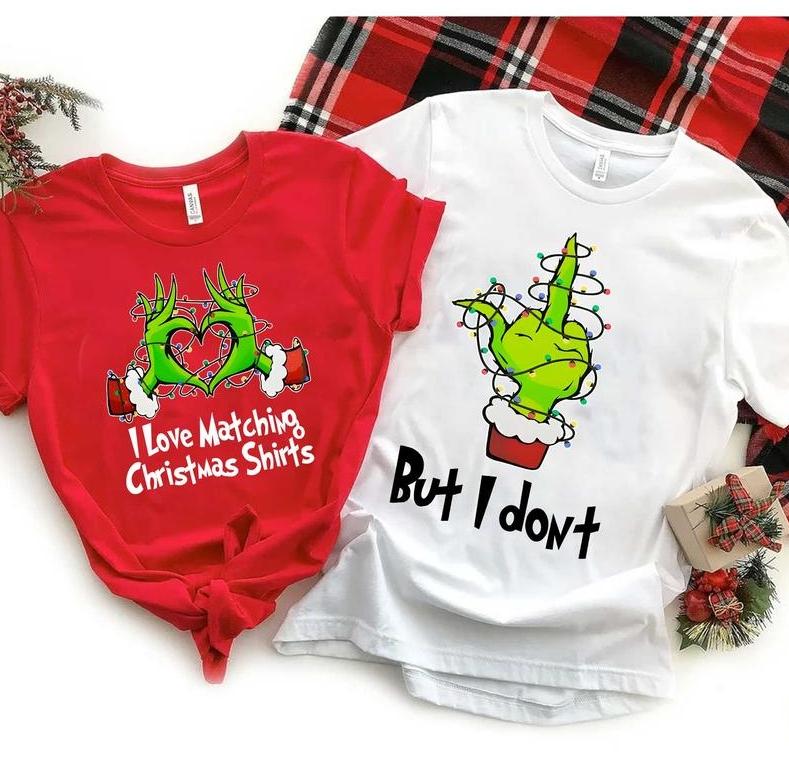 I Like Matching Christmas Shirt, Christmas Green Couple Shirt, Christmas Movie Character Shirt