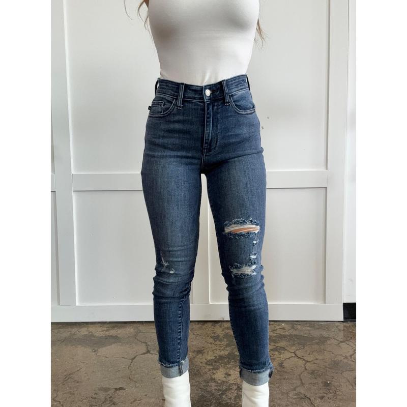 No Destination High Waist Distressed Skinny Jeans