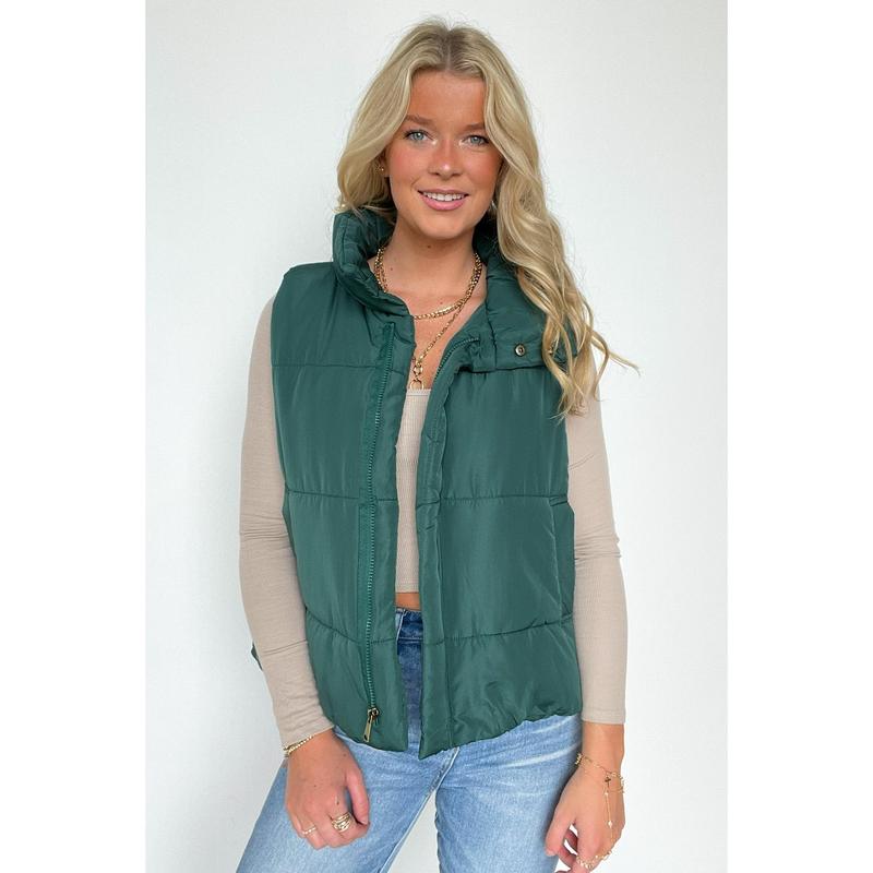 Toasty Time Zip Up Puffer Vest