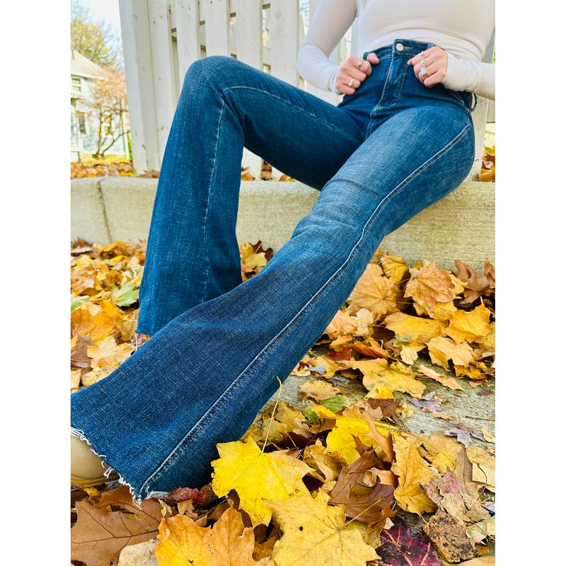 Judy Blue Trifecta Flare Tummy Control Butt Lifting Flare Jeans in Reg Curvy