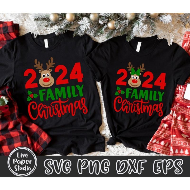 Family Christmas 2024 , Family Christmas , Matching Family Christmas Shirts , Merry Christmas, Reindeer Made in the USA