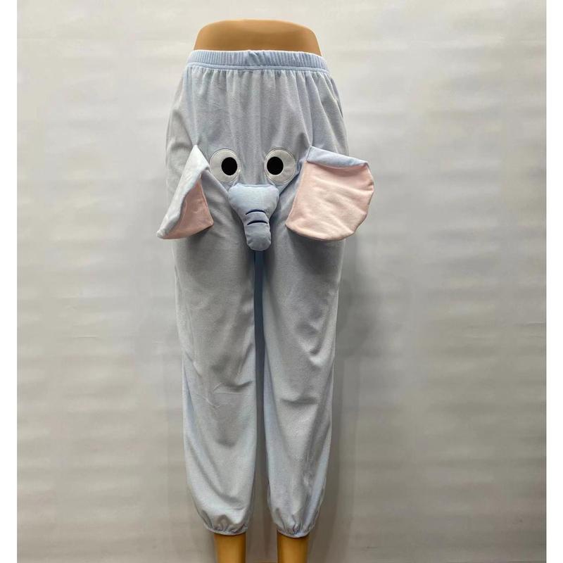 Spot Elephant Couple Pants Dumbo Elephant’s Trunk Noise Pants Funny Pajama Pants Internet Celebrity Flying Elephant Pants