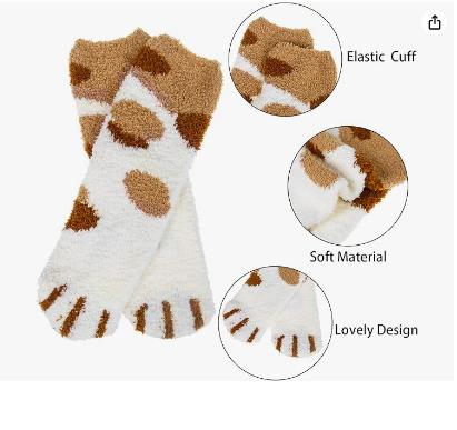 6 Pairs Women's Fuzzy Socks - Soft and Cozy Microfiber House Sleeping Slipper Socks for Winter - Christmas Gifts - Womenswear, Underwear Lady Comfort