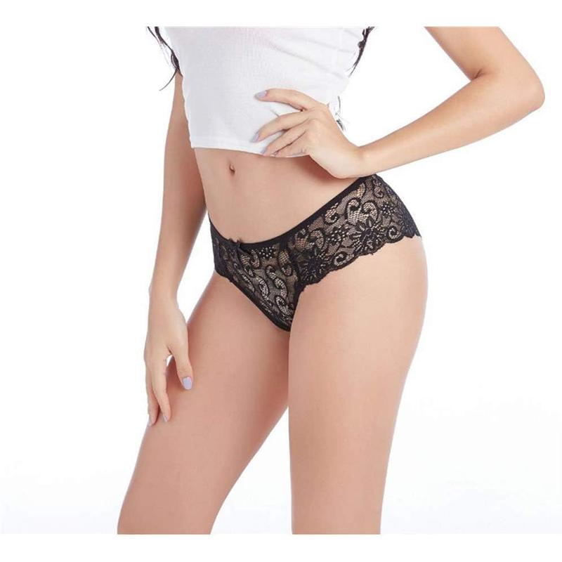 Womens Underwear Invisible Seamless Bikini Lace Underwear Half Back Coverage Panties Womenswear Lady Comfort