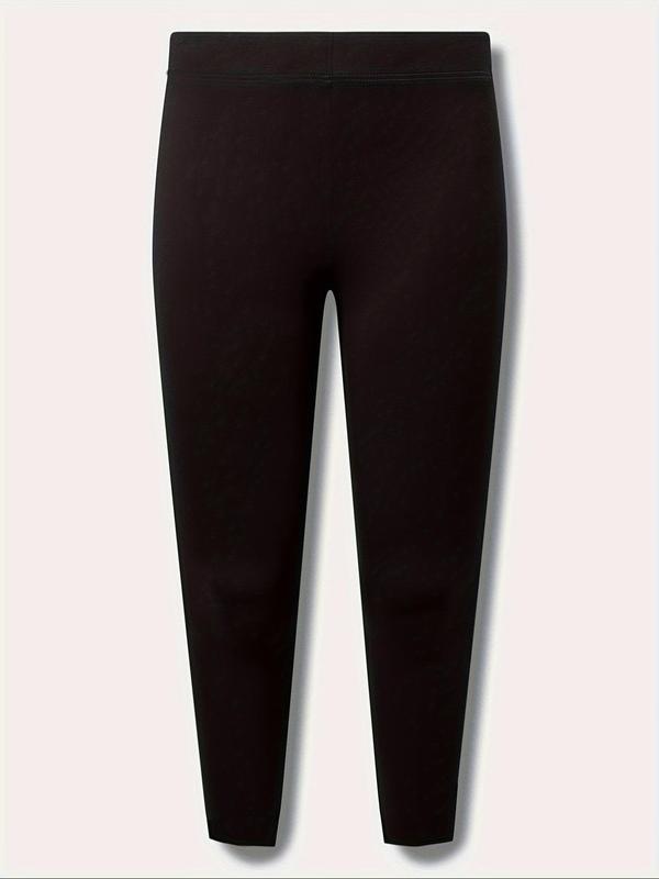  Solid Cut Out Leggings, Casual Comfy Breathable Skinny Pants for Daily Wear, Women's Bottoms for All Seasons