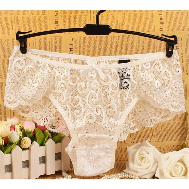 Womens Underwear Invisible Seamless Bikini Lace Underwear Half Back Coverage Panties Womenswear Lady Comfort