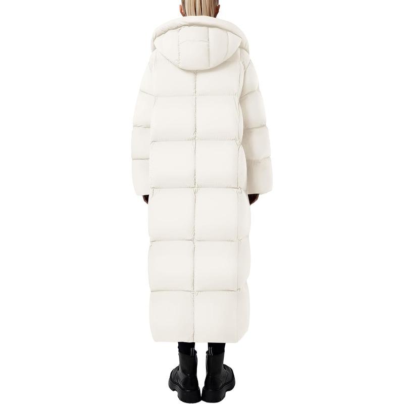 Women's Winter Long Puffer Coats Hooded Zip Up Casual Thickened Down Jackets Trendy Warm Clothes Outerwear