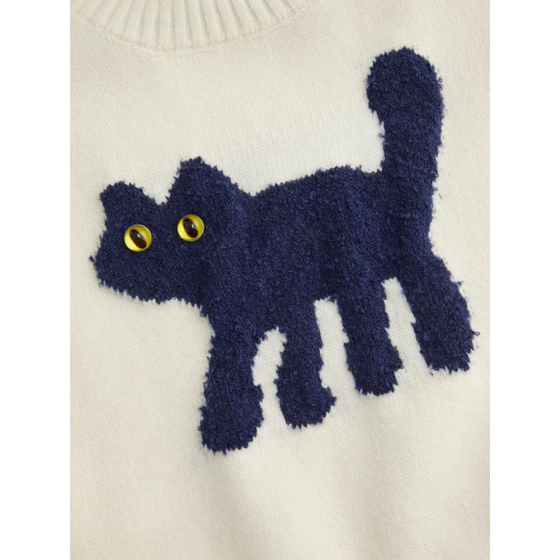 Cider [size 2-26] Knit Round Neckline Cat Vest