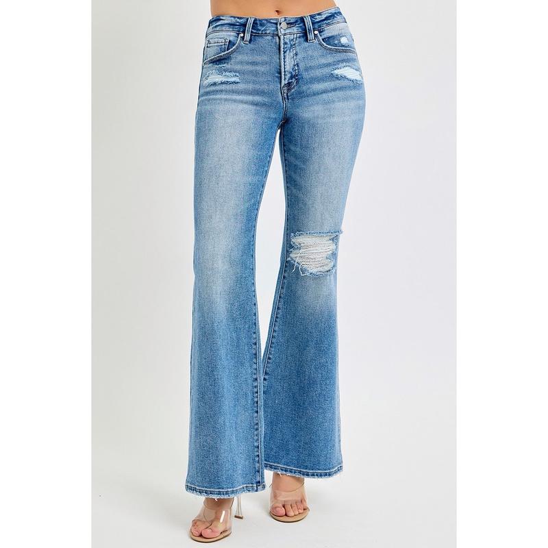 Tummy Control Mid Rise Stretchy Jeans by Risen