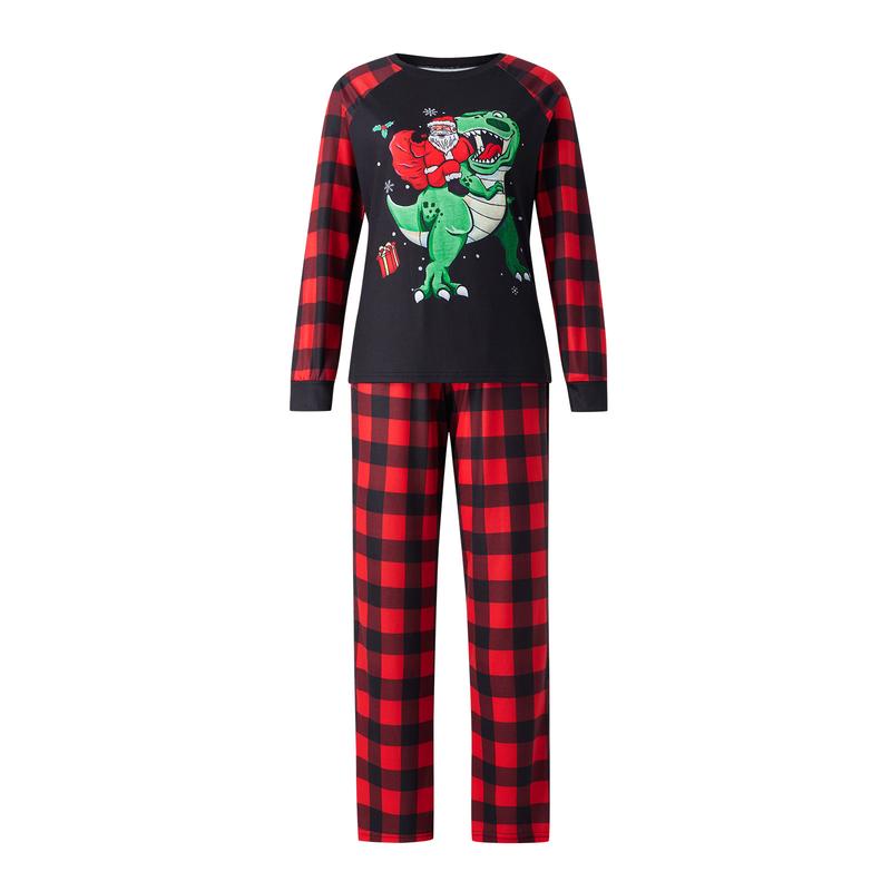 Christmas Pajamas Family Matching Sets Dinosuar Christmas Pjs Xmas Sleepwear for Women Men Couples Adult Kids