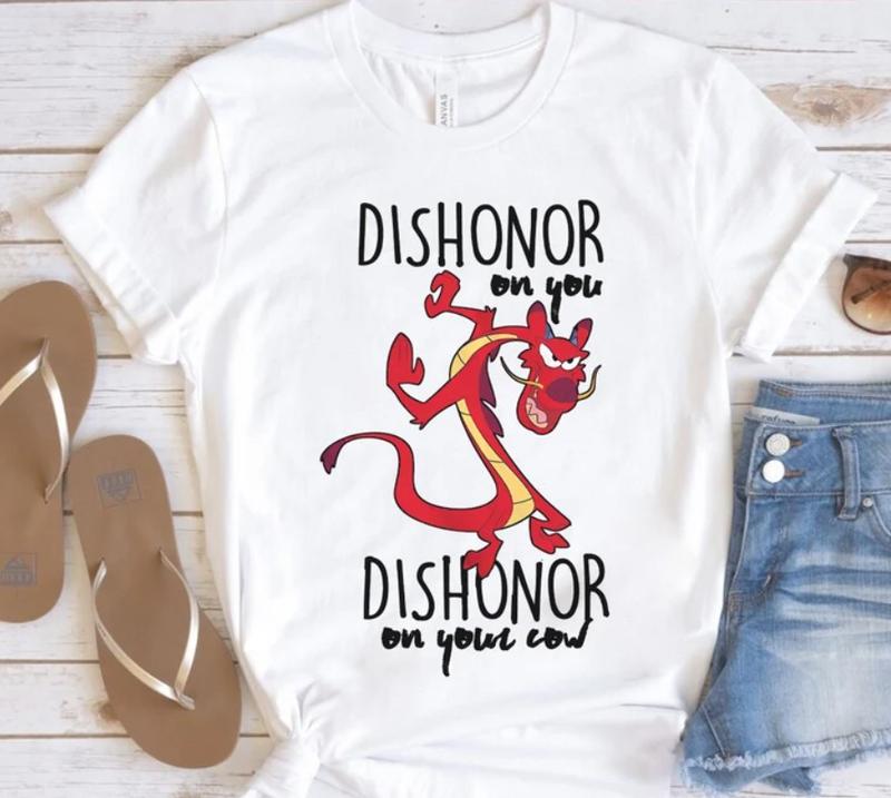 Mulan Shirt,  Funny Mushu Dishonor On Your Cow Shirt, Mushu Dragon Shirt | WDW Matching Family Shirt, Vacation Shirt, Trip Shirt, Magic Kingdom shirt