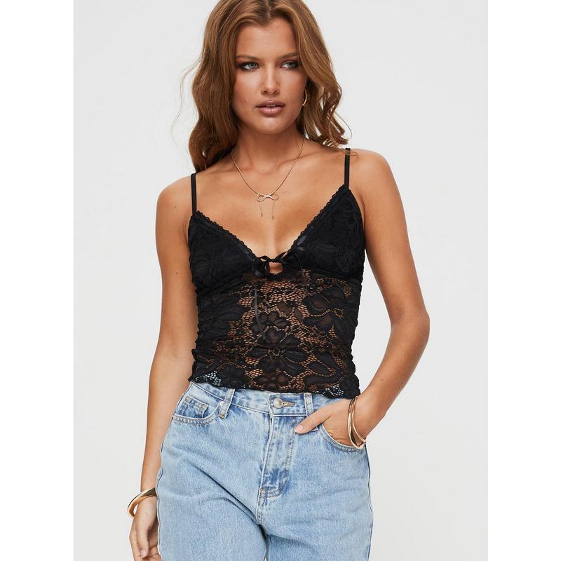 Manski Lace Top Black