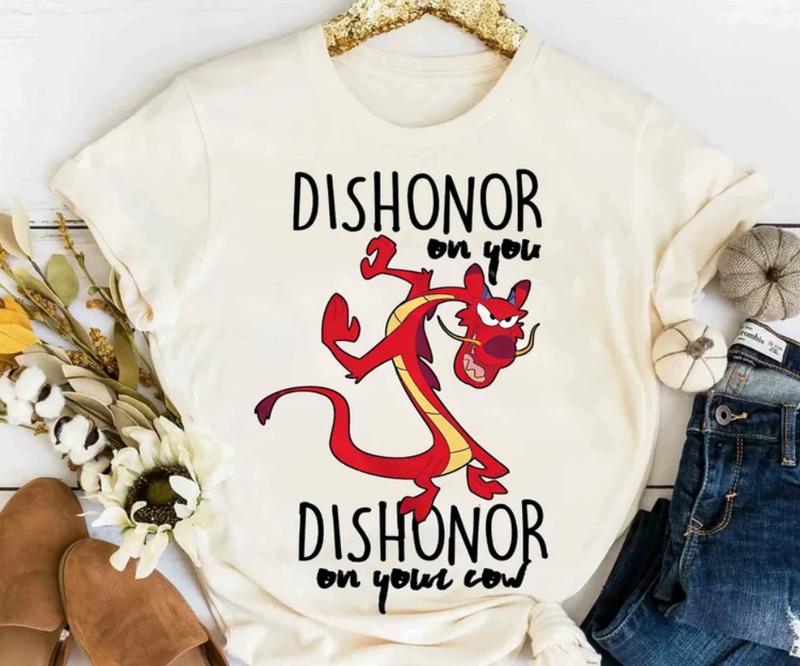 Mulan Shirt,  Funny Mushu Dishonor On Your Cow Shirt, Mushu Dragon Shirt | WDW Matching Family Shirt, Vacation Shirt, Trip Shirt, Magic Kingdom shirt