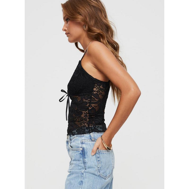 Manski Lace Top Black