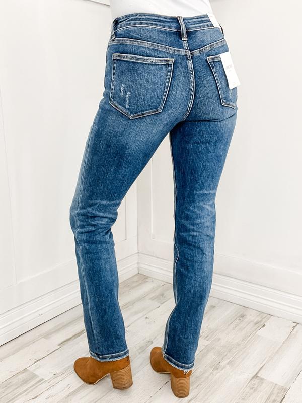 Vervet Pleasantly Mid Rise Straight Leg Jeans