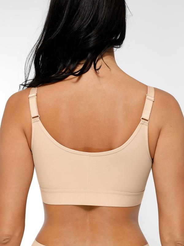 FeelinGirl Wireless Bra Front Closure for Women Everyday Bras Post Shapewear Top Comfortable Fabric Womenswear Fits