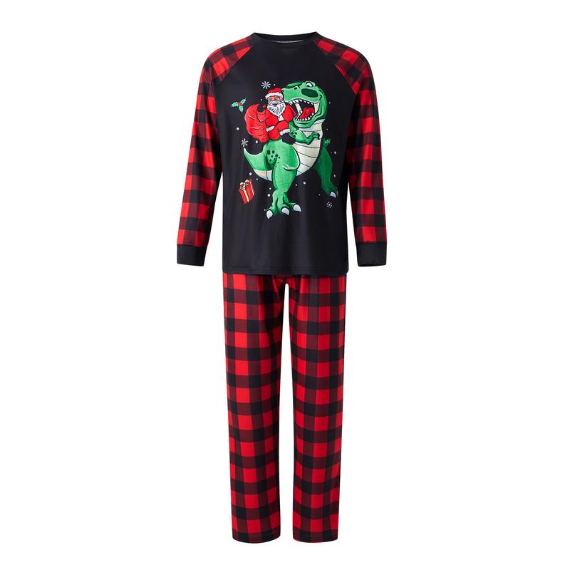 Christmas Pajamas Family Matching Sets Dinosuar Christmas Pjs Xmas Sleepwear for Women Men Couples Adult Kids