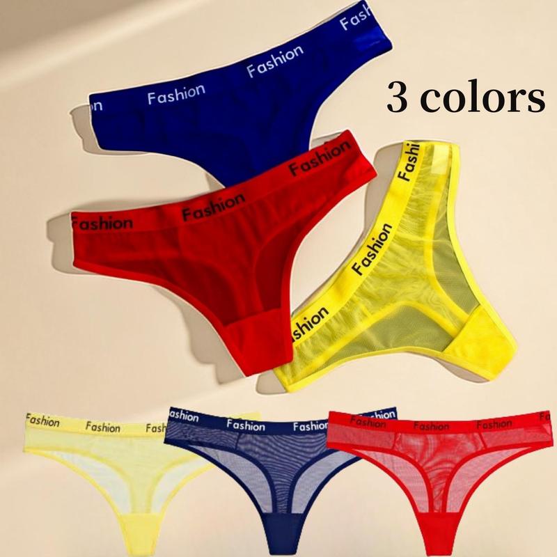 3pcs women's panties sheer thong,breathable comfortable elastic fit panties,women's panties,sports running outdoor leisure Womenswear Underwear