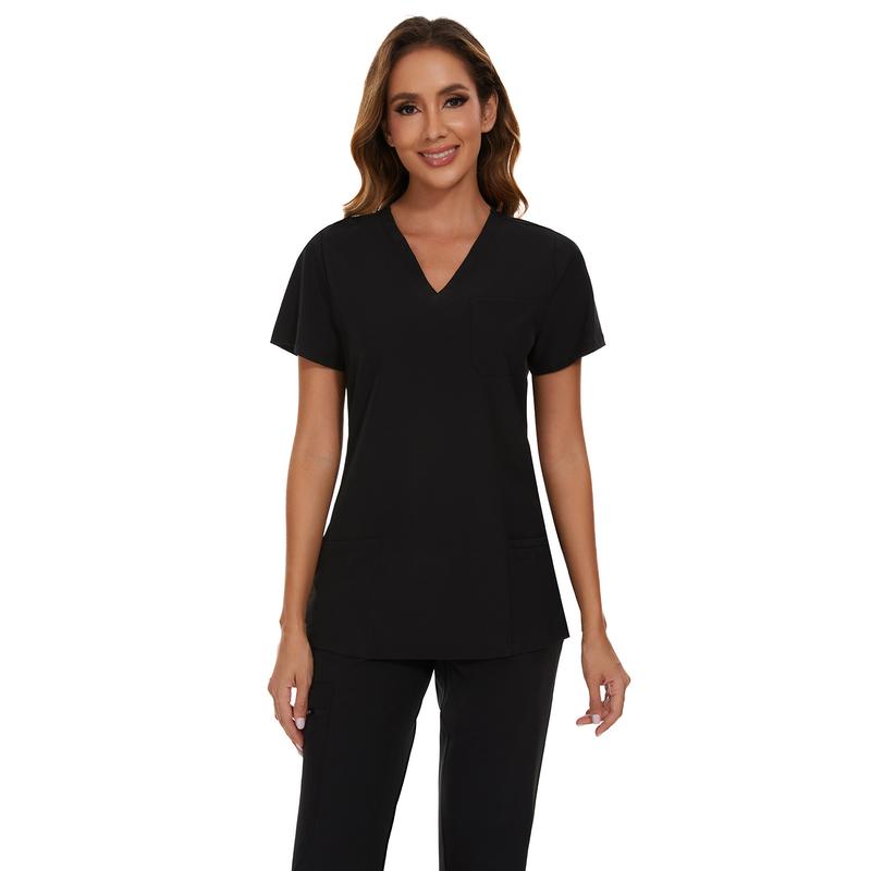 Cozyfit Scrubs for Women Luna Vital Set - Stretch V-Neck Scrub Top & Jogger Pant with 8 Pockets