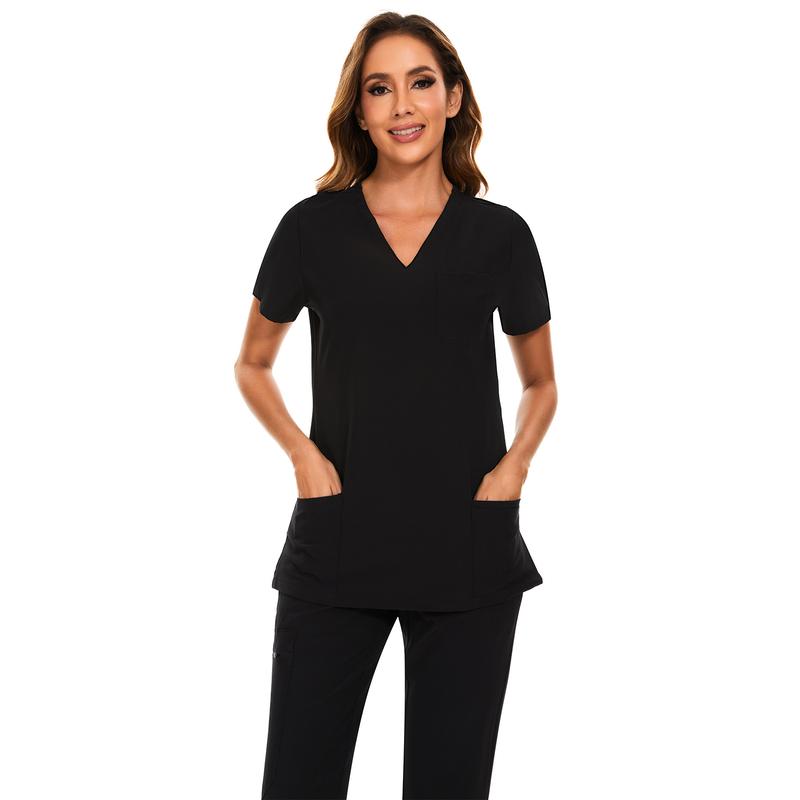 Cozyfit Scrubs for Women Luna Vital Set - Stretch V-Neck Scrub Top & Jogger Pant with 8 Pockets