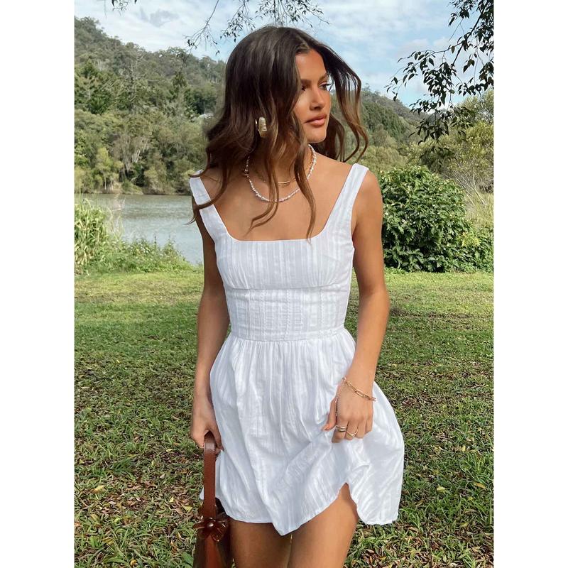 Lorinda Mini Dress White Petite