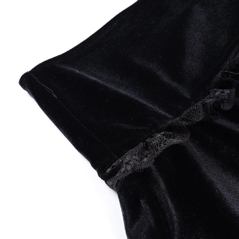 Women Fashion Cross Embroidery Skirt Ladies Female Stylish Lace Trim Skirt for Party