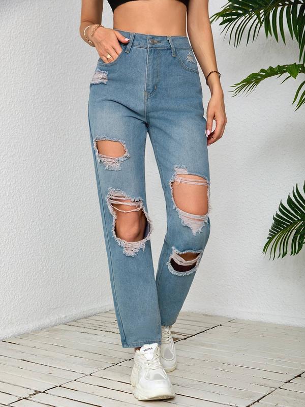 Straight Jeans Pants Fashionable and Comfortable Women's Stretch Straight Leg Jeans for Casual Outings fashion casual