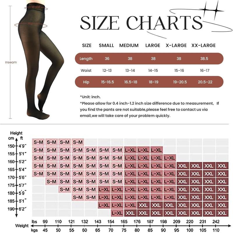 Women Fleece Lined Tights Sheer Warm Pantyhose Fake Translucent Winter Winter Basic Leggings Thick Semi,Winter Comfort Fleece Tights Available in Plus Size  Underwear Womenswear