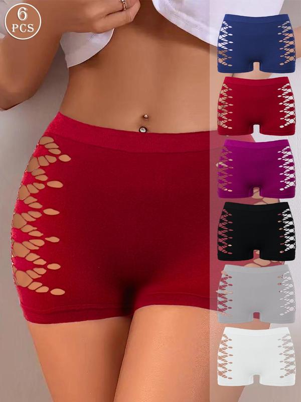 Women's Cut Out Boyshorts, Breathable Comfy Panty for Daily Wear, Women's Underwear for All Seasons