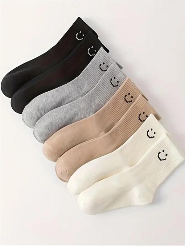 Women's Cartoon Print Crew Socks, Casual Comfy Mid-calf Socks for Daily Wear, Summer Socks, Women's Socks for All Seasons