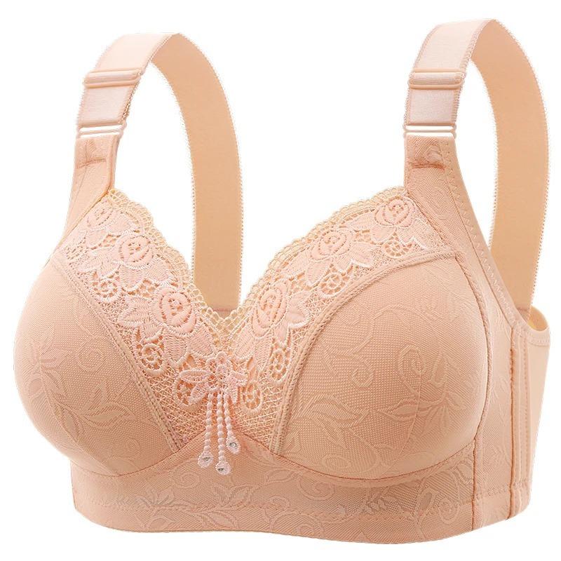 Multicolour Bras For Women  Wireless Thin Unlined Lace Bra Women Minimizer Big Cup Plus Size