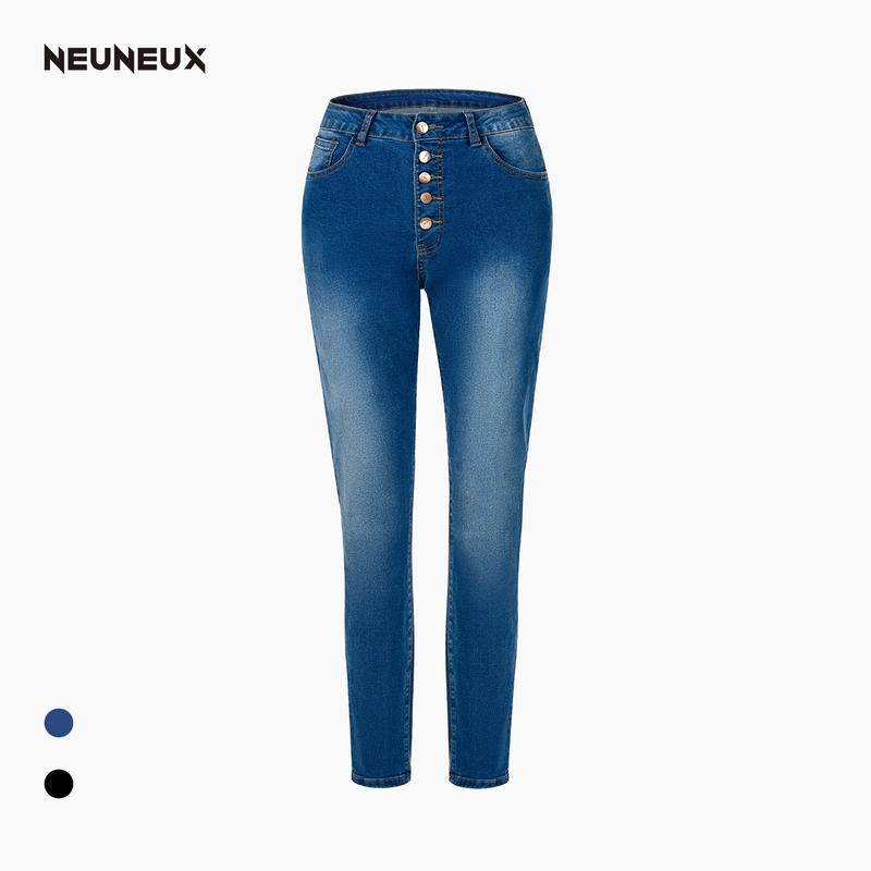 High Waist Button-fly Skinny Jeans Womenswear Bottom