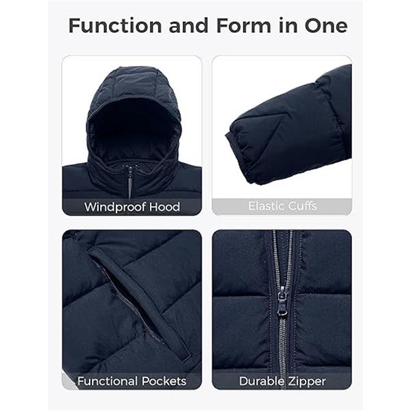 2025 NEW Women's Plus Size Lightweight Puffer Jacket Packable Hooded Winter Jacket Long-Sleeve Quilted Coat giftideas christmasgift windbreaker jacket