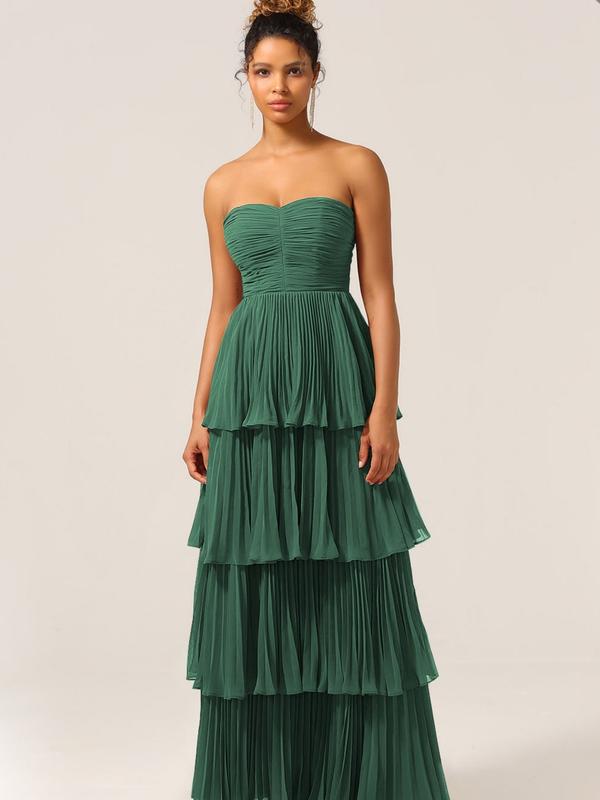 ZAPAKA Chiffon Tiered Dress-Multiple Colors-Birthday Wedding Party